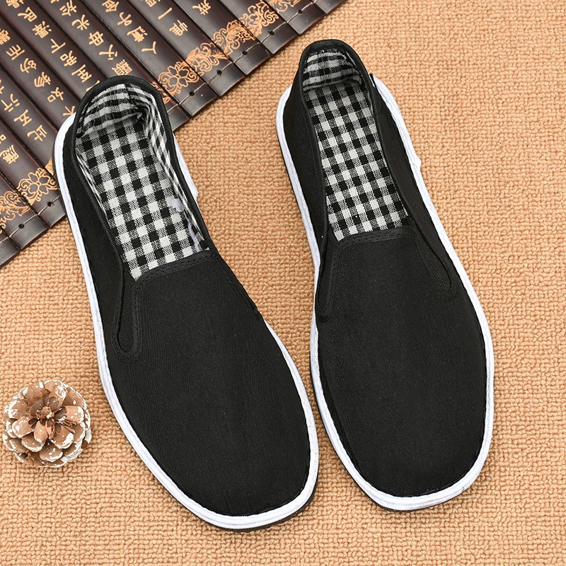 Old Beijing Traditional Tire Bottom Black Cloth Shoes Wear-resistant Breathable Comfortable Black Cloth Shoes